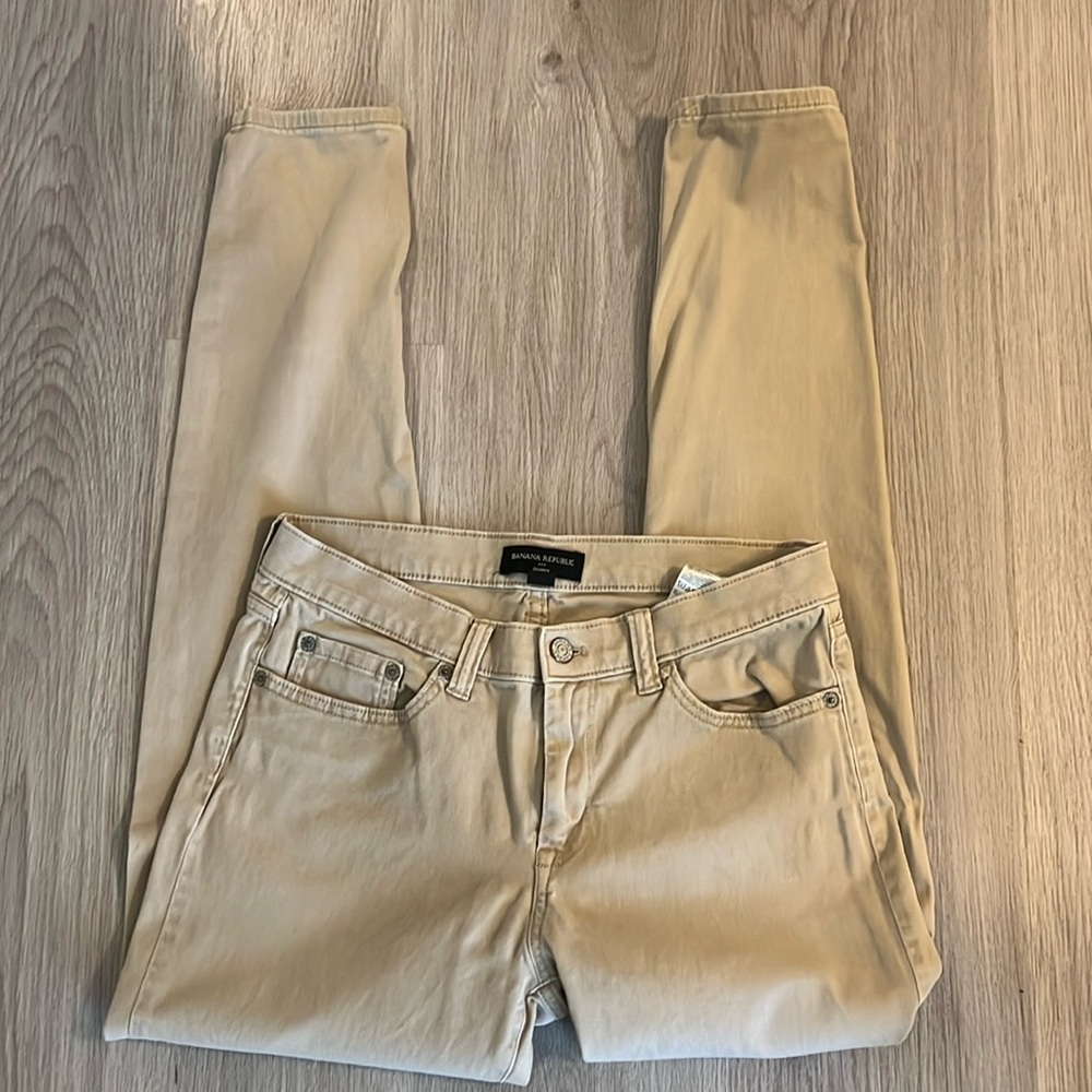 Khaki Skinny Ankle Pants